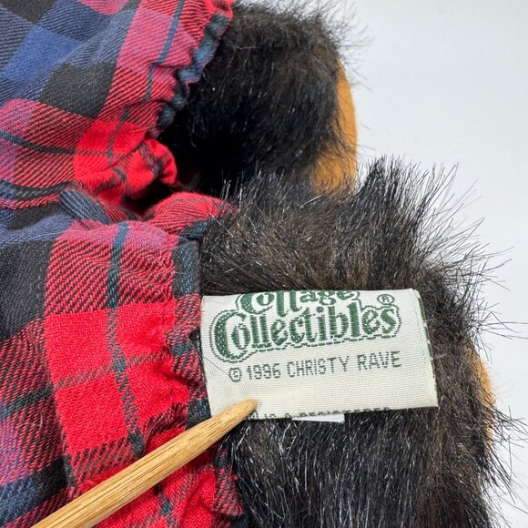 Cottage Collectibles Plush Bear Stuffed Animal Christy Rave Ganz 1996 Jointed - Picture 8 of 11